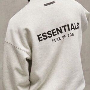 Essentials Fear of God Relaxed Crew Neck Sweatshirt | Light Oatmeal